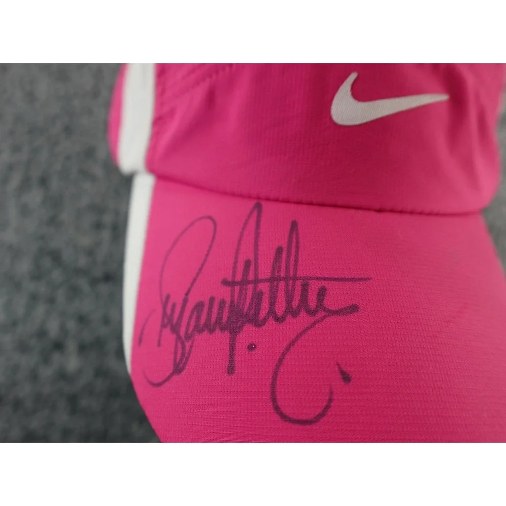 Nike‎ Golf Women's Pink White Performance Baseball Cap Autographed